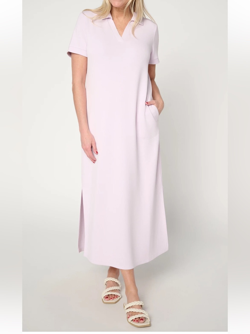 Belle by Kim Gravel Women's Lilac scuba luxe Dress